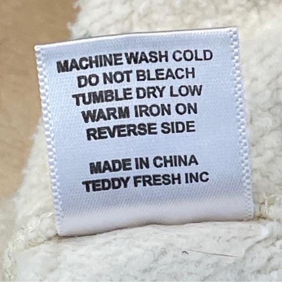 Teddy Fresh Paint Spatter Hoodie Sweatshirt Mens Small White - Picture 11 of 11